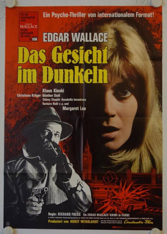 Das Gesicht im Dunkeln originales deutsches Filmplakat